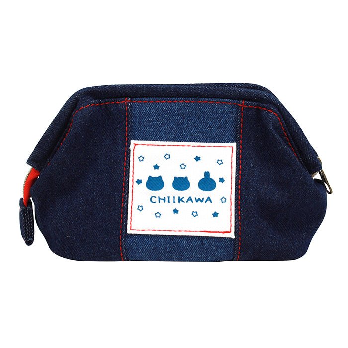 "Chiikawa Hamburger" Denim Pouch – Rosey’s Kawaii Shop "Chiikawa Hamburger" Denim Pouch – Rosey’s Kawaii Shop