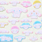 "Cinnamoroll Cheeks Puni Puni" Sticker Sheet - Rosey’s Kawaii Shop