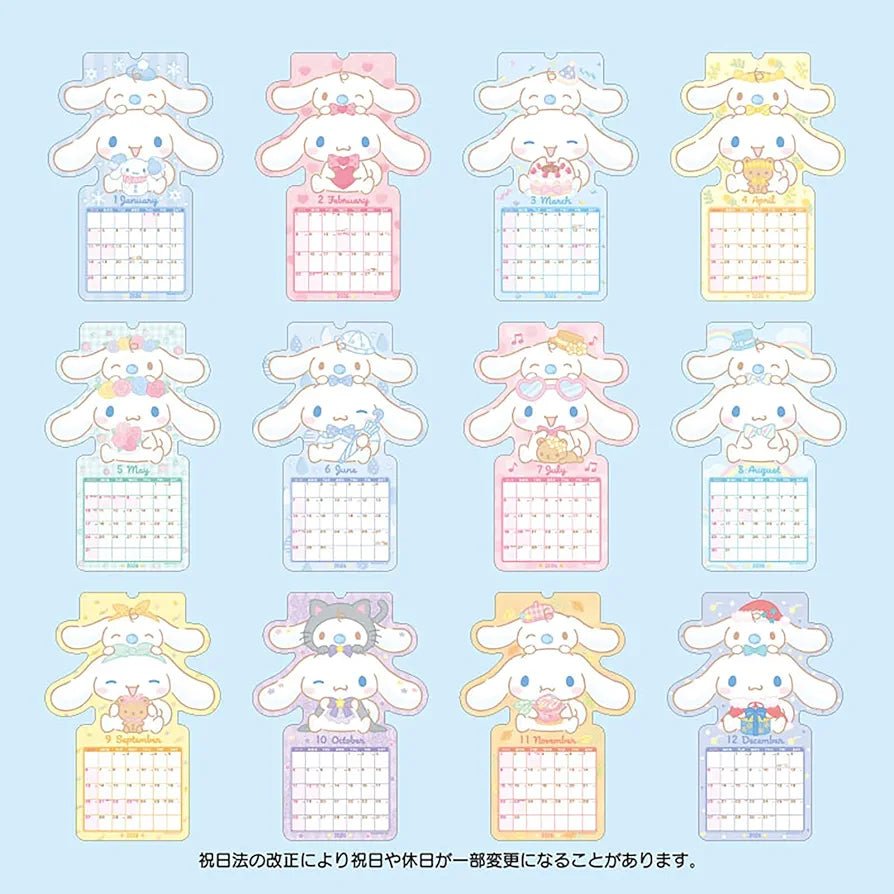 [CINNAMOROLL / DIE - CUT] "Sanrio 2026 Wall Calendar" - Rosey’s Kawaii Shop