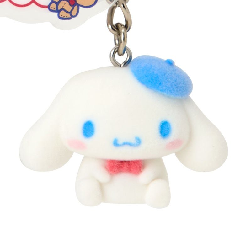 "Cinnamoroll Kuma - san" Flocked Keychain - Rosey’s Kawaii Shop