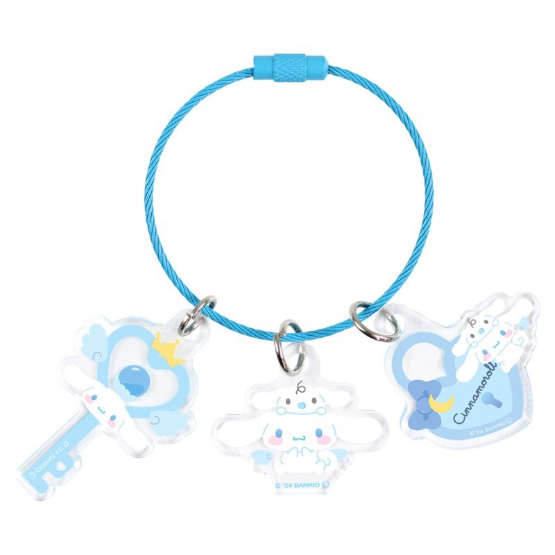 [CINNAMOROLL] "Sanrio Angel Key" Wire Keychain - Rosey’s Kawaii Shop