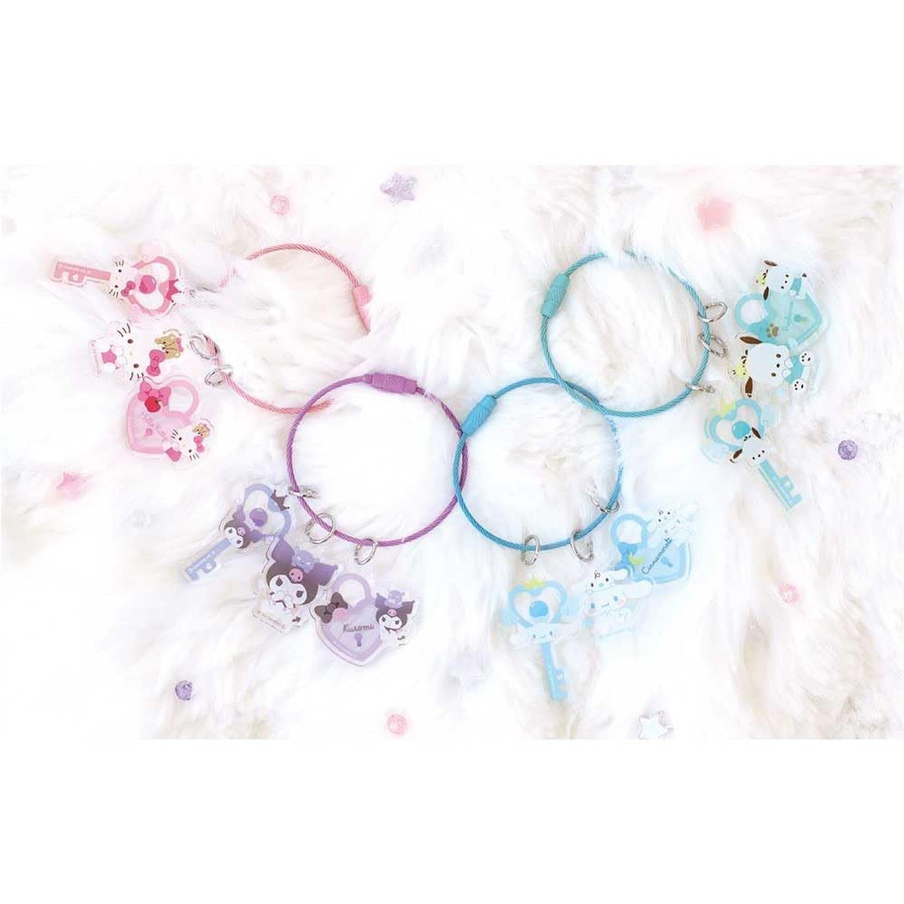 [CINNAMOROLL] "Sanrio Angel Key" Wire Keychain - Rosey’s Kawaii Shop