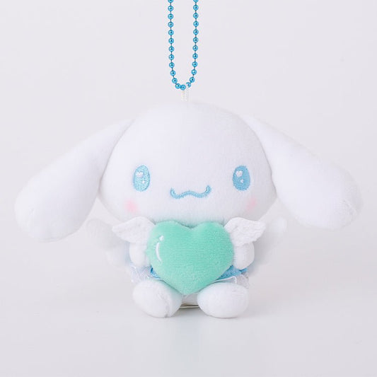 [CINNAMOROLL] "Sanrio Angel Munyugurumi" Plush Keychain - Rosey’s Kawaii Shop