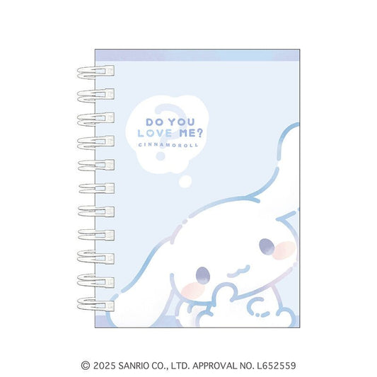 [CINNAMOROLL] "Sanrio DO YOU LOVE ME?" A6 Notebook - Rosey’s Kawaii Shop