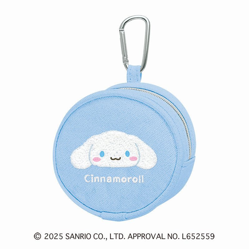 [CINNAMOROLL] "Sanrio Fluffy Embroidery Sagara" Mini Pouch - Rosey’s Kawaii Shop