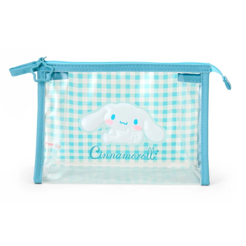 [CINNAMOROLL] "Sanrio Gingham" Clear Pouch - Rosey’s Kawaii Shop