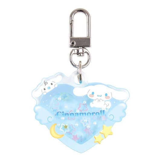 [CINNAMOROLL] "Sanrio Glitter Heart Shaker" Keychain - Rosey’s Kawaii Shop