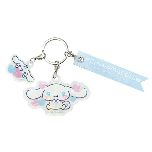 [CINNAMOROLL] "Sanrio Meromero Hearts" Triple Charm Keychain - Rosey’s Kawaii Shop