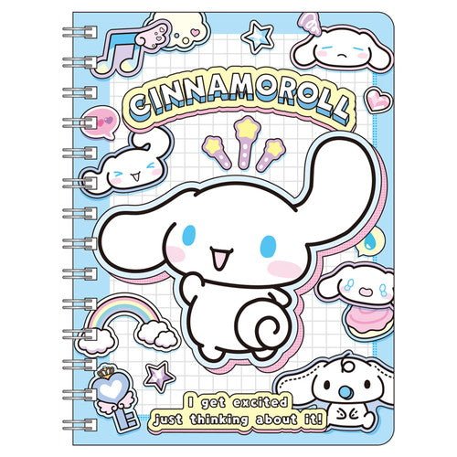 [CINNAMOROLL] "Sanrio Petapeta Stickers" B6 Ring Notebook - Rosey’s Kawaii Shop