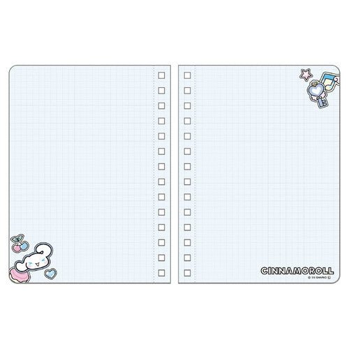[CINNAMOROLL] "Sanrio Petapeta Stickers" B6 Ring Notebook - Rosey’s Kawaii Shop