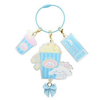 [CINNAMOROLL] "Sanrio Popcorn" Triple Charm Keychain - Rosey’s Kawaii Shop