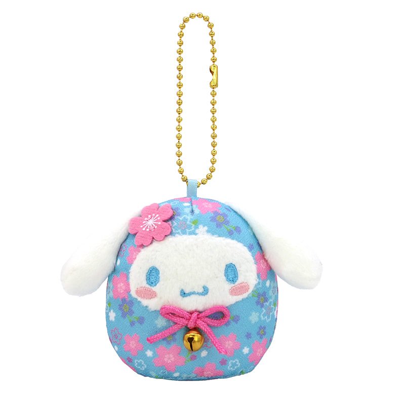 [CINNAMOROLL] "Sanrio Sakura Daruma" Plush Keychain - Rosey’s Kawaii Shop