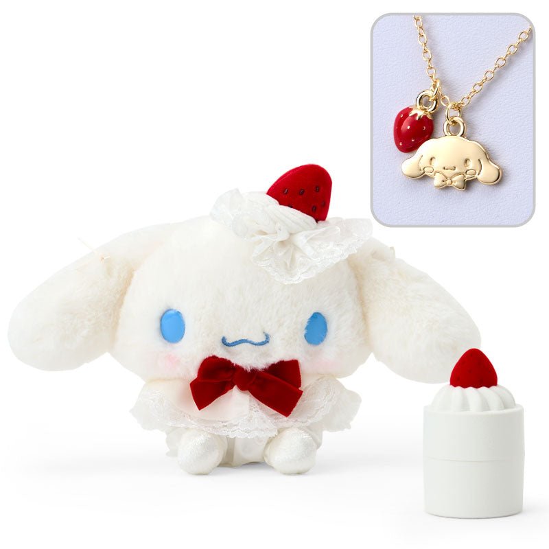 [CINNAMOROLL] "Sanrio Shortcake" Plush & Necklace Set - Rosey’s Kawaii Shop