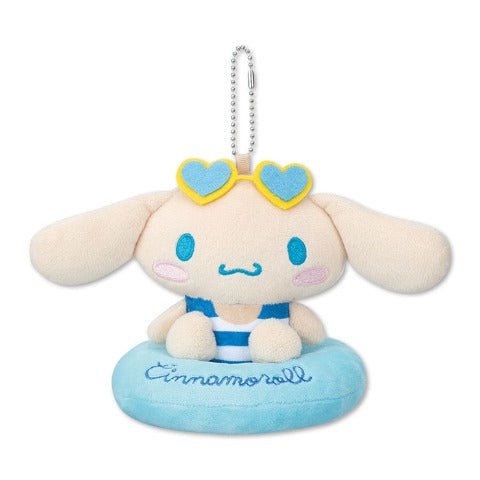 [CINNAMOROLL] "Sanrio Summer Floatie" Plush Keychain - Rosey’s Kawaii Shop