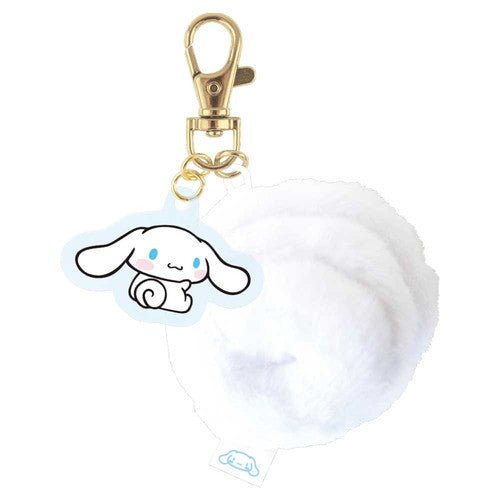[CINNAMOROLL] "Sanrio Tail" Charm & Plush Keychain - Rosey’s Kawaii Shop