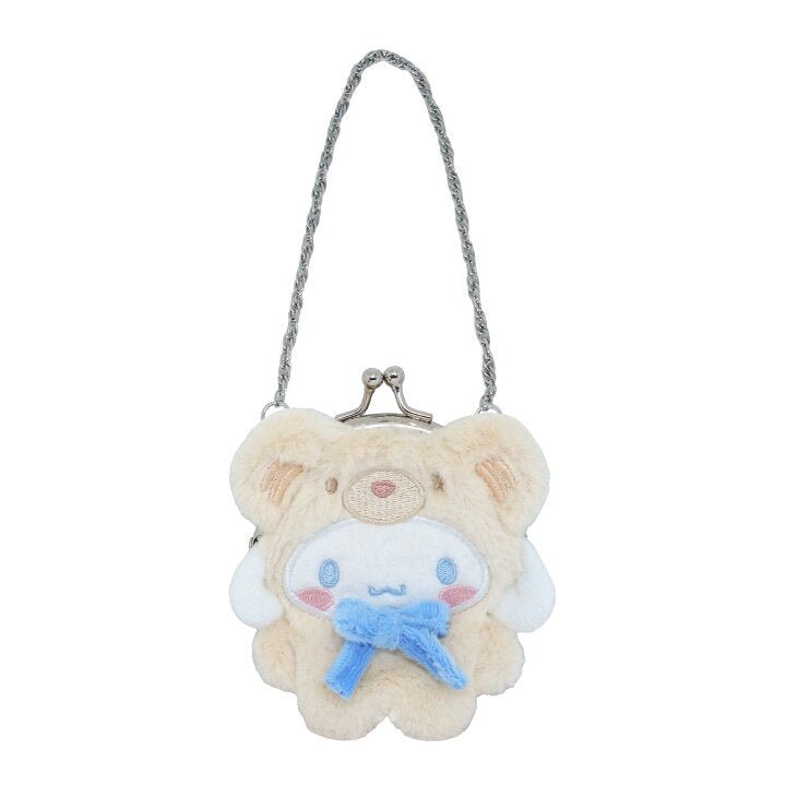 [CINNAMOROLL] "Sanrio Teddy Bear" Plush Chain Coin Case - Rosey’s Kawaii Shop