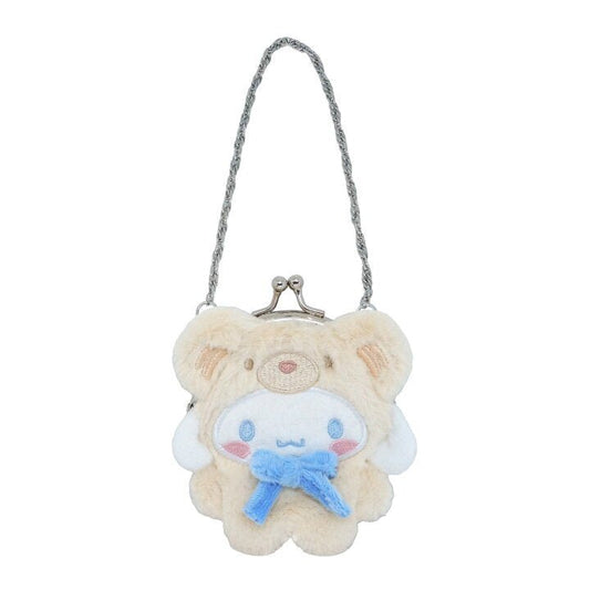 [CINNAMOROLL] "Sanrio Teddy Bear" Plush Chain Coin Case - Rosey’s Kawaii Shop