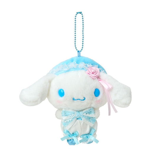 [CINNAMOROLL] "Sanrio White Frill" Plush Keychain - Rosey’s Kawaii Shop