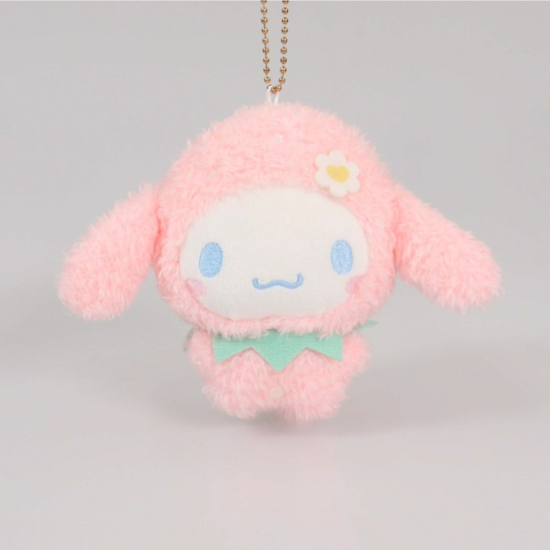[CINNAMOROLL STRAWBERRY] "Ichigo Shinbun 50th Anniversary x Munyugurumi Patio POPUP STORE" Plush Keychain - Rosey’s Kawaii Shop