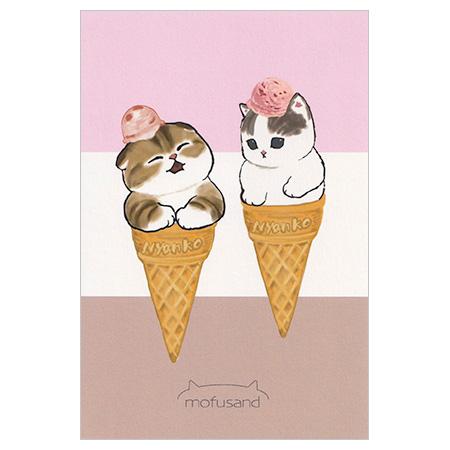 [CONES OF ICE CREAM] "Mofusand" Postcard - Rosey’s Kawaii Shop