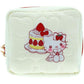 [HELLO KITTY / STRAWBERRY] "Sanrio Strawberry & Cherry Cake" Quilted Pouch