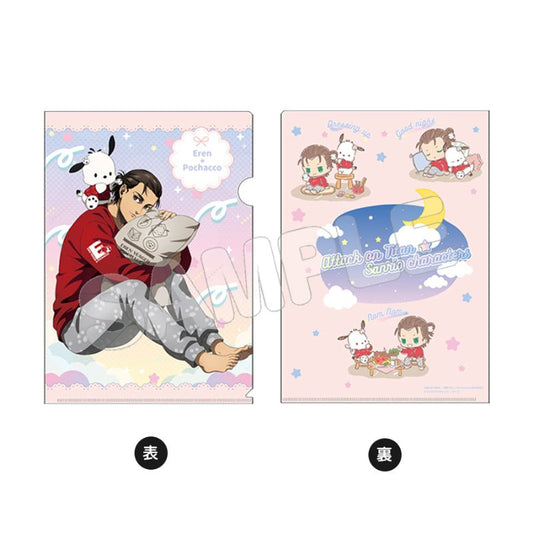 [EREN / POCHACCO] "Attack on Titan x Sanrio Characters 4" A4 Clear File - Rosey’s Kawaii Shop