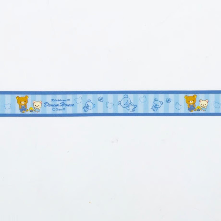 [BLUE] "Rilakkuma Denim House" Masking Tape
