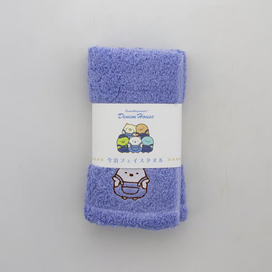 [SHIROKUMA] "Sumikko Gurashi Denim House" Face Towel