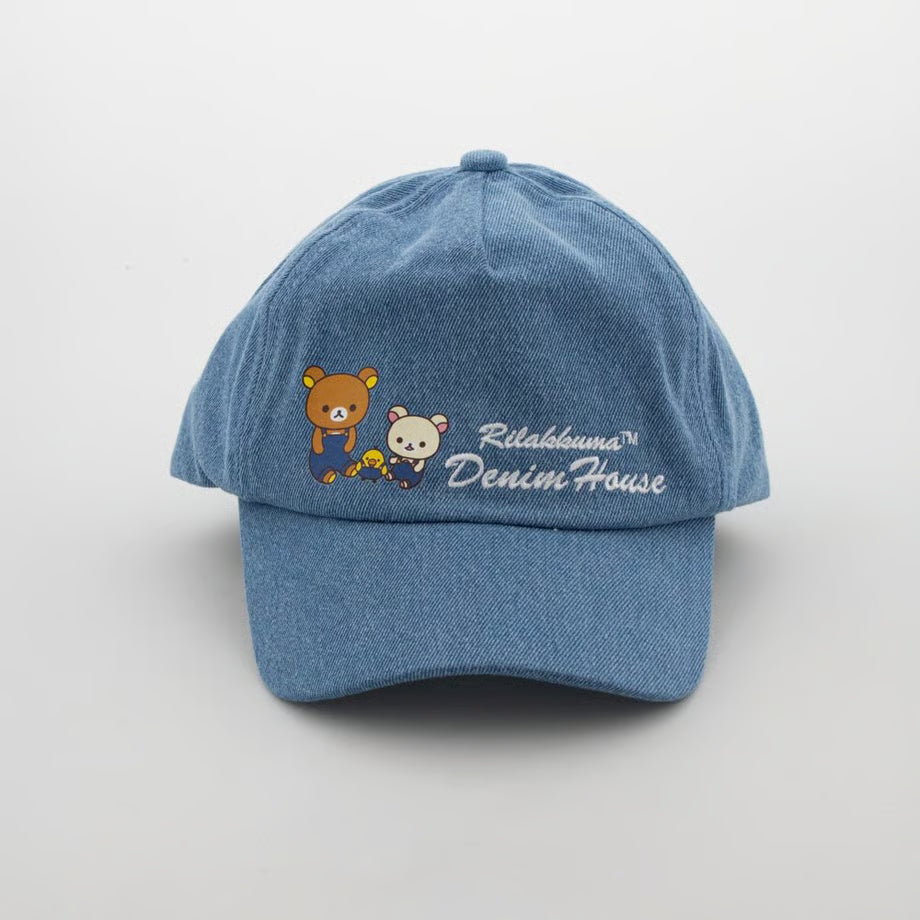 "Rilakkuma Denim House" Color Embroidered Cap
