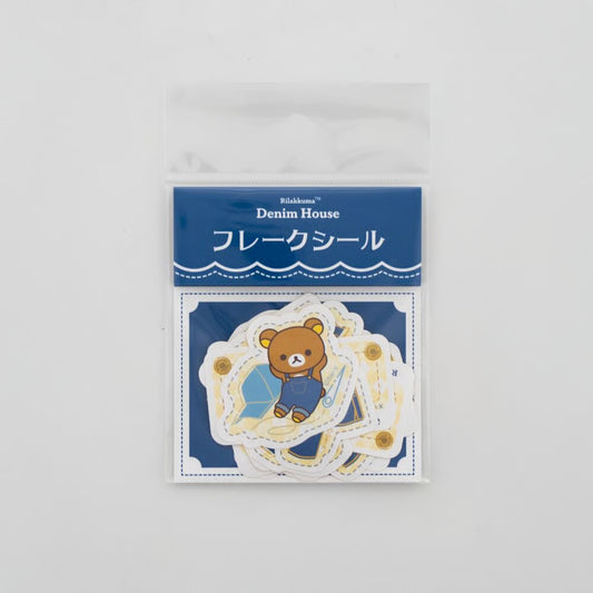 "Rilakkuma Denim House" Sticker Flakes