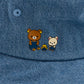 "Rilakkuma Denim House" Embroidered Bucket Hat