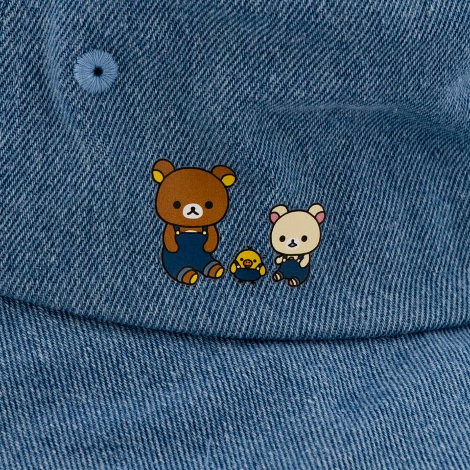 "Rilakkuma Denim House" Embroidered Bucket Hat