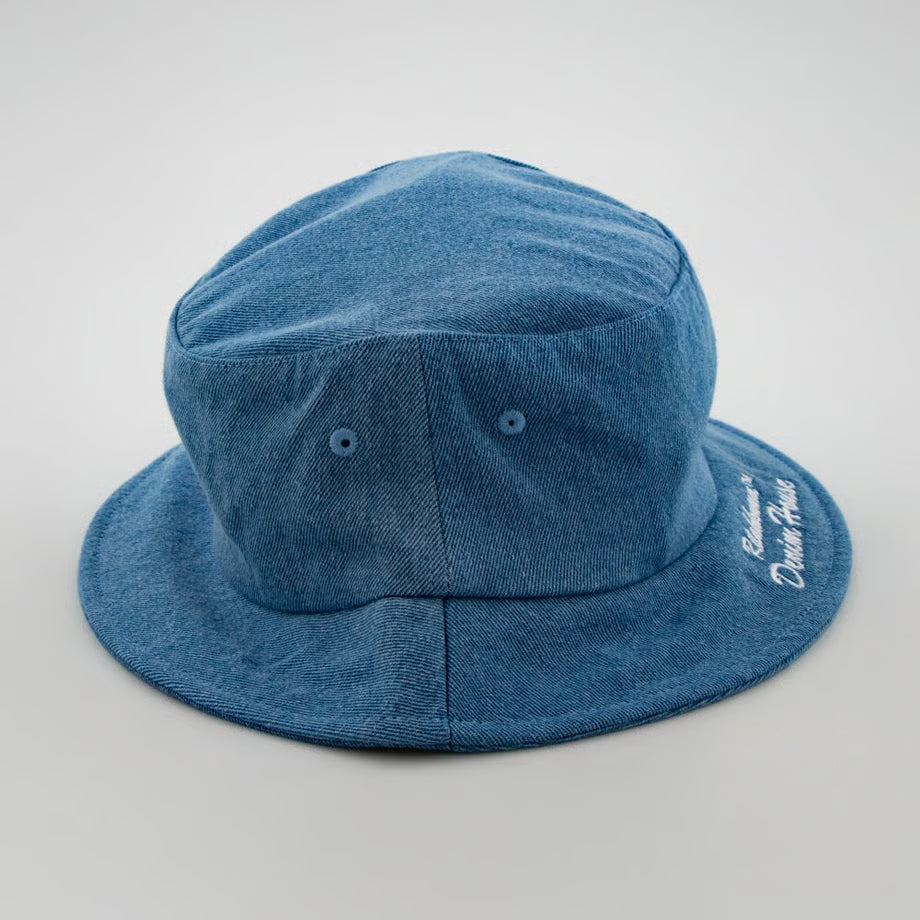 "Rilakkuma Denim House" Embroidered Bucket Hat