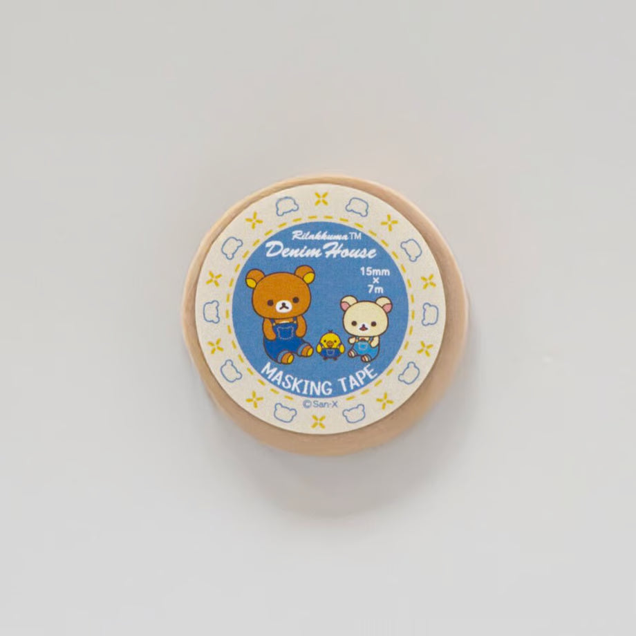 [CREAM] "Rilakkuma Denim House" Masking Tape