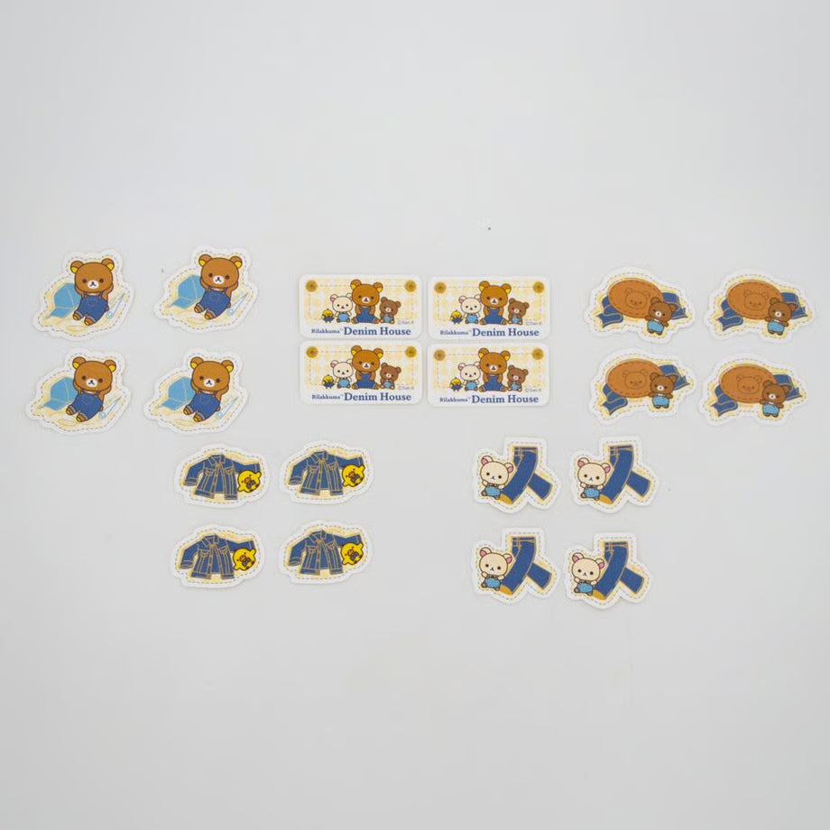 "Rilakkuma Denim House" Sticker Flakes