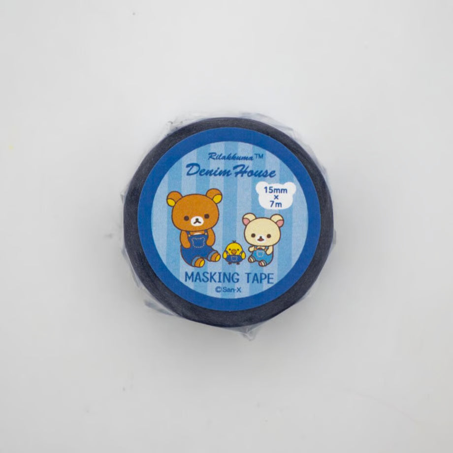 [BLUE] "Rilakkuma Denim House" Masking Tape