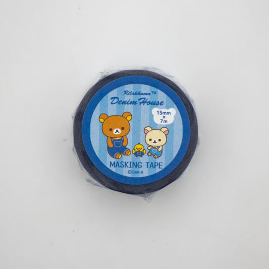 [BLUE] "Rilakkuma Denim House" Masking Tape