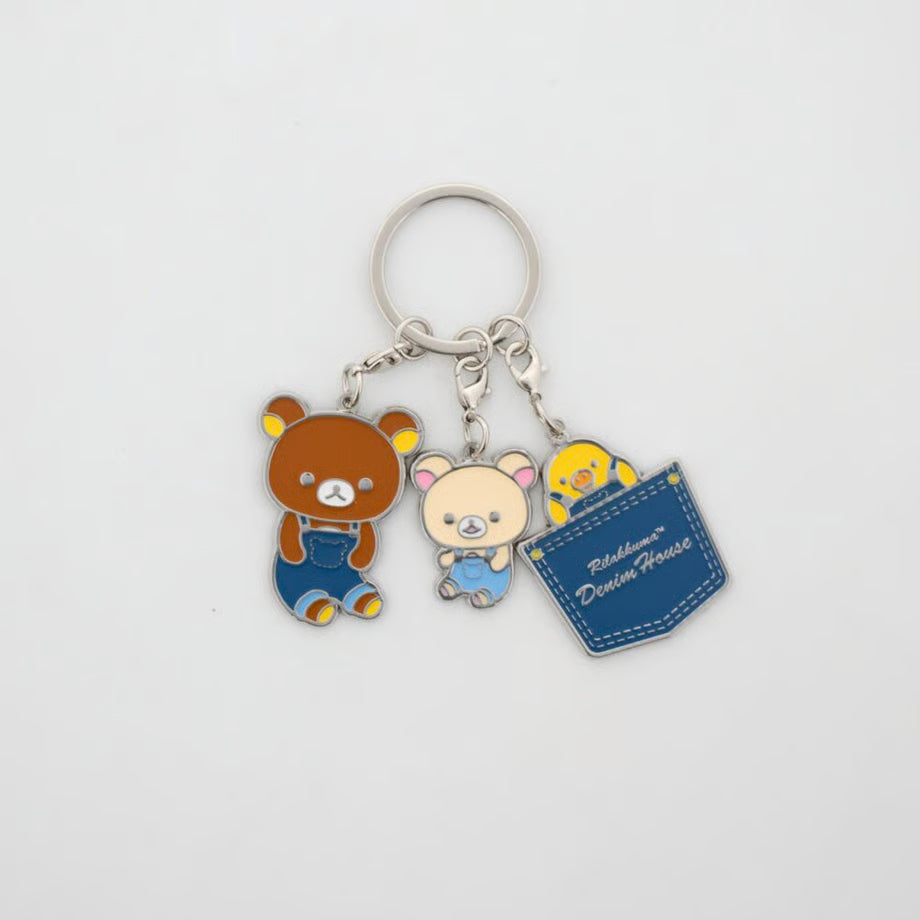 "Rilakkuma Denim House" Triple Keychain