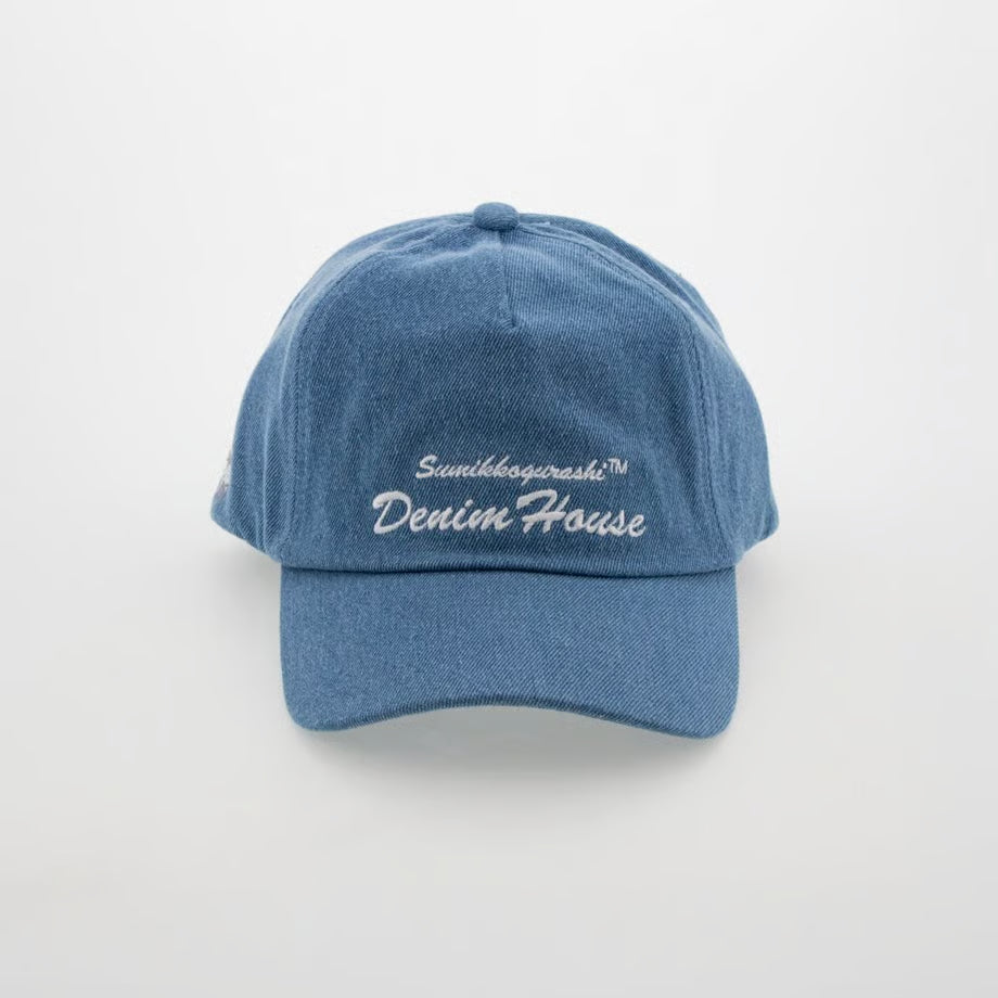 "Sumikko Gurashi Denim House" White Embroidered Cap