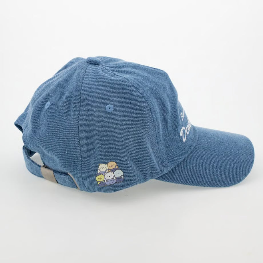 "Sumikko Gurashi Denim House" White Embroidered Cap