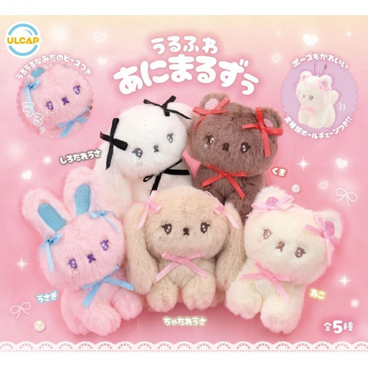 *GACHAPON* "Urufuwa Lolita Bow Animals" Plush - Rosey’s Kawaii Shop