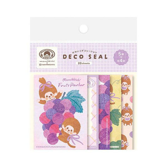 [GRAPE] "Monchhichi Fruit Parlor" Deco Seal - Rosey’s Kawaii Shop