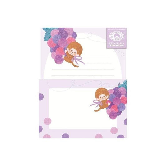 [GRAPE] "Monchhichi Fruit Parlor" Letter Set - Rosey’s Kawaii Shop