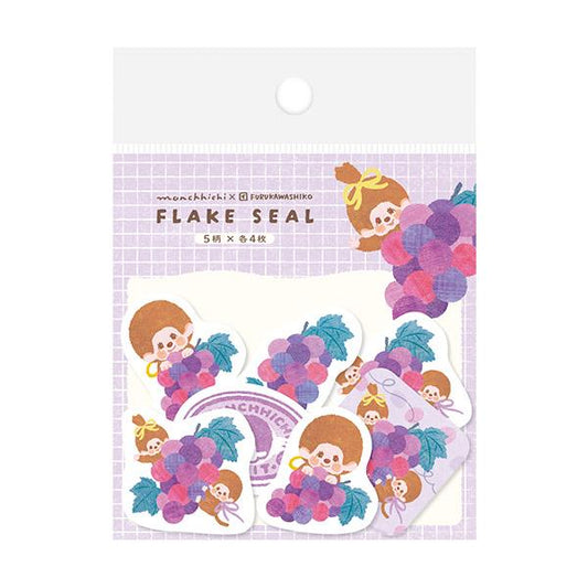 [GRAPE] "Monchhichi Fruit Parlor" Sticker Flakes - Rosey’s Kawaii Shop