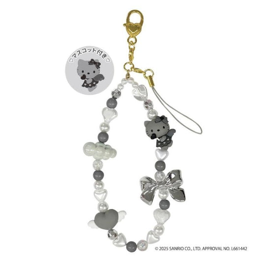 [GRAY] "Hello Kitty Black Angel" Phone Strap - Rosey’s Kawaii Shop
