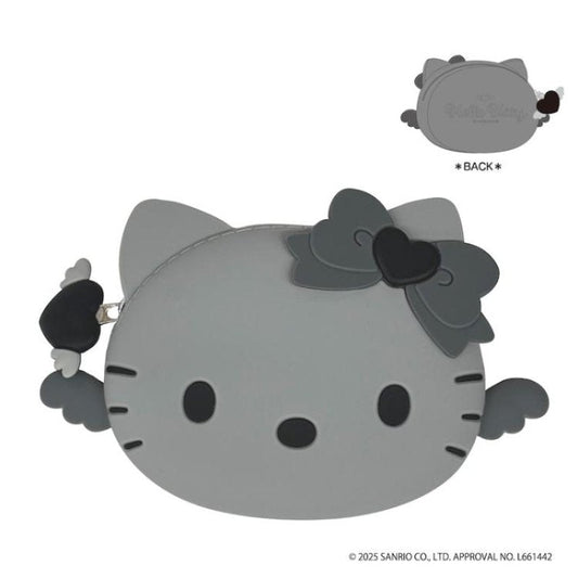 [GRAY] "Hello Kitty Black Angel" Silicone Pouch - Rosey’s Kawaii Shop