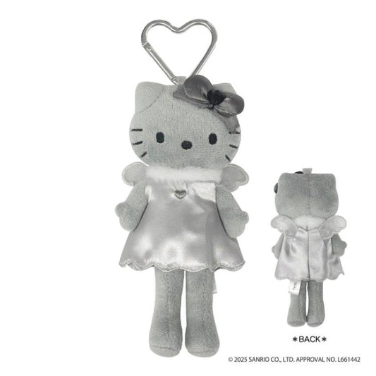 [GRAY] "Hello Kitty Black Angel Style Up" Plush Keychain - Rosey’s Kawaii Shop