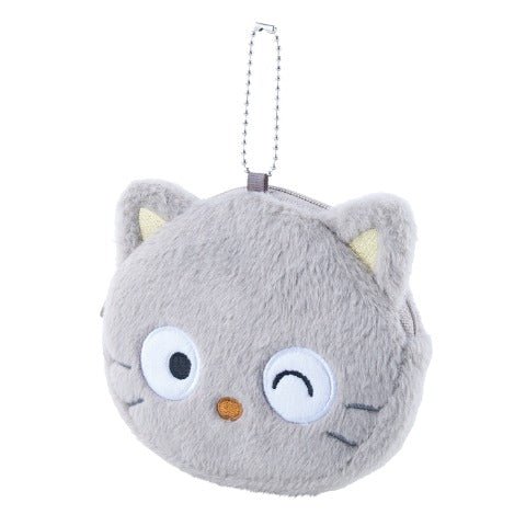 [GREY] "Chococat Face" Coin Case Keychain - Rosey’s Kawaii Shop