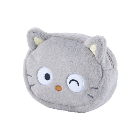 [GREY] "Chococat Face" Pouch - Rosey’s Kawaii Shop