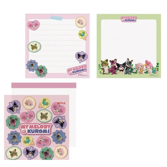 [GROUP MIX] "My Melody & Kuromi Netflix Series" Square Memo - Rosey’s Kawaii Shop